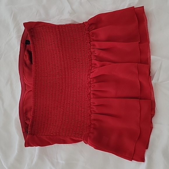 Red Strapless Top | BEBE - Picture 5 of 5